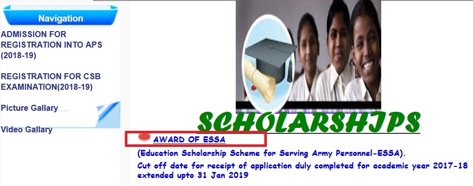 for application for education army scholarship form scheme personnel Scholarship Army Education AWES ESSA For India Scheme