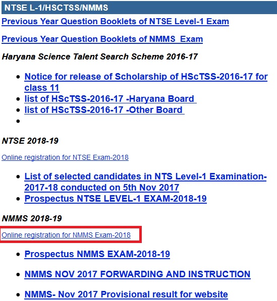 form scholarship for sc application st Merit scertharyana.gov.in Means National cum NMMS